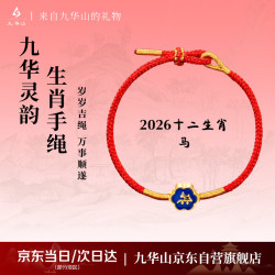 九华山 合金手链手绳十二生肖本命年红绳马（大势至菩萨）