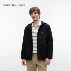 TOMMY HILFIGER 【防水微抓绒】出走都市 连帽风衣款软壳夹克
