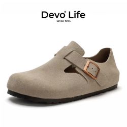 Devo Life 全包软木牛皮勃肯鞋 男女同款
