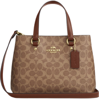 COACH 蔻驰 STATION CARRYALL 经典标志 棕黄色 女士手提包
