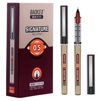 BAOKE 宝克 BK111 拔帽签字笔 红色 0.5mm 12支装