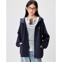 爱依服 商场IEF2026秋季连帽拉链外套休闲百搭日常