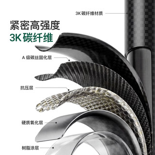 Keep 3K碳纤维超轻可伸缩登山杖 暮山紫