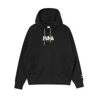 限尺码：PUMA 大LOGO印花女纯棉针织套头衫休闲连帽卫衣