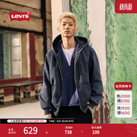 Levi's 新款情侣同款美式水洗牛仔夹克棉服厚外套 黑色 S