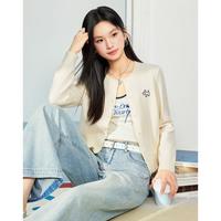 爱依服 2026秋季学院风针织开衫女圆领早秋穿搭百搭上衣