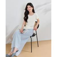 爱依服 2026夏季法式温柔淑女气质通勤百搭显瘦上下套长裤