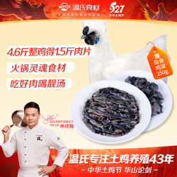 温氏 白凤乌骨鸡肉片 250g+赠乌鸡架350g 冷冻鸡肉