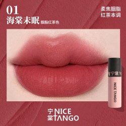 宁棠 唇霜裸色雾面唇泥不易掉色不易沾杯口红唇釉女正品官方旗舰店