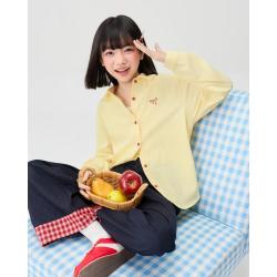 爱依服 商场IEF2026秋季慵懒风刺绣衬衫长袖宽松百搭