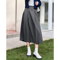 爱依服 DNA系列2024夏季法式气质高腰显瘦半身百褶西装裙