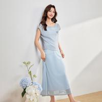 爱依服 2026春秋季轻熟优雅风两件套时尚显瘦A字裙气质套装