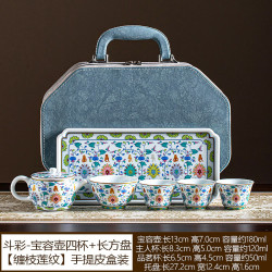 斗彩凤冠霞帔功夫茶具