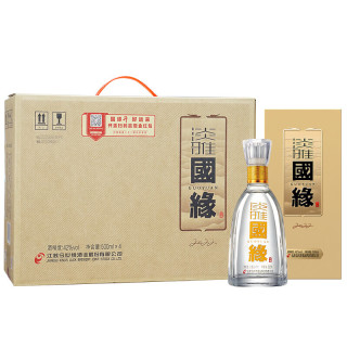 今世缘 国缘淡雅 节日送礼商务宴请江苏白酒 42度 500mL 4瓶 整箱装
