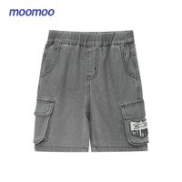 莫莫 美特斯邦威旗下moomoo童装男童时尚牛仔六分裤夏新款宽松裤子