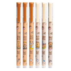 合慕 卡皮巴拉速干大容量中性笔 6支/盒 随机发货