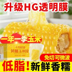 十月稻田 【2箱】十月稻田黄糯玉米段2kg4斤低脂免切香糯真空苞米粗粮早餐