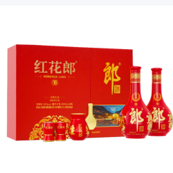 郎酒 酒 红花郎10 酱香型白酒 53度 500mL*2 1盒