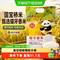 国宝桥米 甄选猫牙香米10kg南方籼米松散劲道适合炒饭真空包装20斤