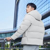 限尺码：波司登 冬季男短款商务羽绒服连帽高级感鹅绒外