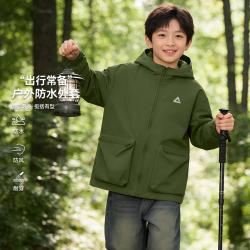 匹克 儿童耐磨外套春秋男女童防风防水运动上衣中大童登山服百搭春装