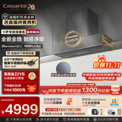 卡萨帝 致境油烟机全嵌全隐抽吸排油烟机大吸力静音 30风量变频 上门安装 Q5T(灰)
