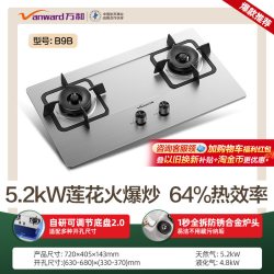万和 JZT-B9L50 天然气双灶嵌入式燃气灶