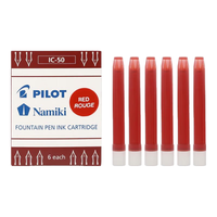 PILOT 百乐 IC-50 钢笔墨囊 红色 6支装