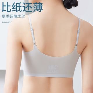 芬腾 冰丝无痕聚拢文胸 肤色+黑色 M码