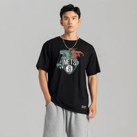 NBA 篮网队上古神兽饕餮圆领短袖T恤运动休闲T恤上衣