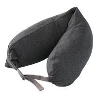 無印良品 MUJI 舒适颈部靠枕 深灰色 约16×64cm