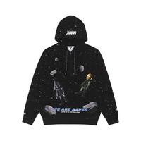 Aape 猿人陨石太空图案字母印花 男士卫衣