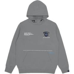 Aape 猿颜刺绣字母印花宽松连帽卫衣