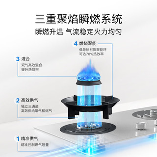博世 JZT-PDW523VBMP 5.2kW大火力 天然气 天鹅白 燃气灶