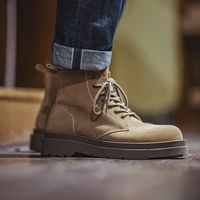 马登 复古工装靴 厚底高帮 男靴