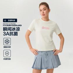 斯凯奇 26年夏短袖t恤衫女质感透气女式t恤短袖上衣女