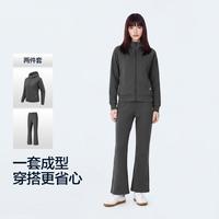 斯凯奇 26年秋长袖运动套装女外套+长裤两件套运动服女