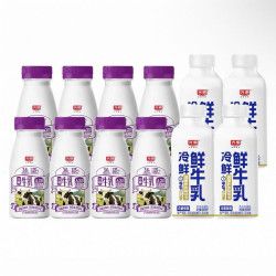 光明 A2β-酪蛋白生牛乳185ml*8+INF冷鲜鲜牛乳200ml*4瓶