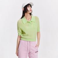 ONLY 秋季POLO领都市休闲常规短袖T恤针织衫女