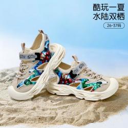 迪士尼 复仇者联盟春秋儿童运动凉鞋网面中大童户外沙滩鞋轻便男童包头鞋