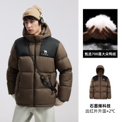 骆驼 A33CAPN163E 加厚保暖 荆褐 L 男士羽绒服