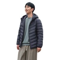 坦博尔 轻薄羽绒服男士短款夜影蓝