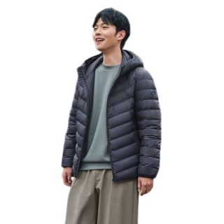 坦博尔 轻薄羽绒服男士短款夜影蓝