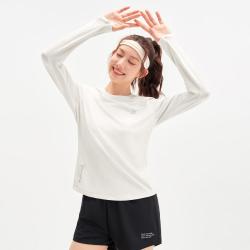 特步 女长袖针织衫舒适简约运动T恤