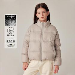E-LAND KIDS 衣恋童装女童羽绒服冬季立领短外套休闲面包服