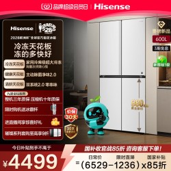 海信 TR-600E7SCZKD 超薄嵌入双系统 十字四门冰箱