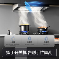 老板 抽油烟机欧式顶吸双腔变频大吸力烟灶家用炉灶套装65D3S+20B2A天然气