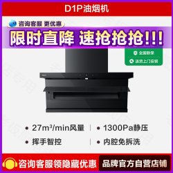老板 CXW-260-27A15-D1P 顶侧双吸26m³/min风量 黑色 吸油烟机