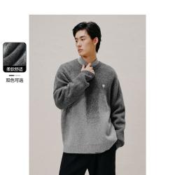 太平鸟 男装春季款糯米绒慵懒毛衫花纱渐变男式毛衣