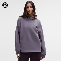 lululemon 丨Loungeful 女士超宽松款连帽卫衣*拉绒 LW3JKIS 葡萄朦胧紫 M